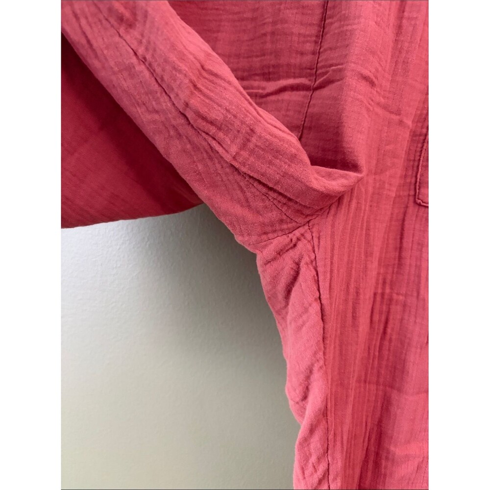 GAP 100% Cotton Gauze Pull On Cedar Wood Mauve Pants Sz M - Picture 7 of 8